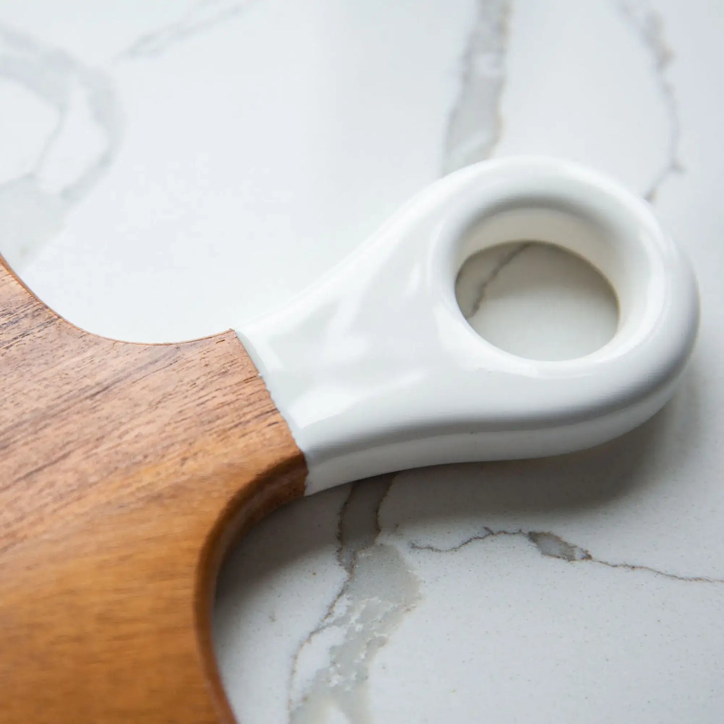 Wood+White Collection Acacia Wood Square Charcuterie Board M