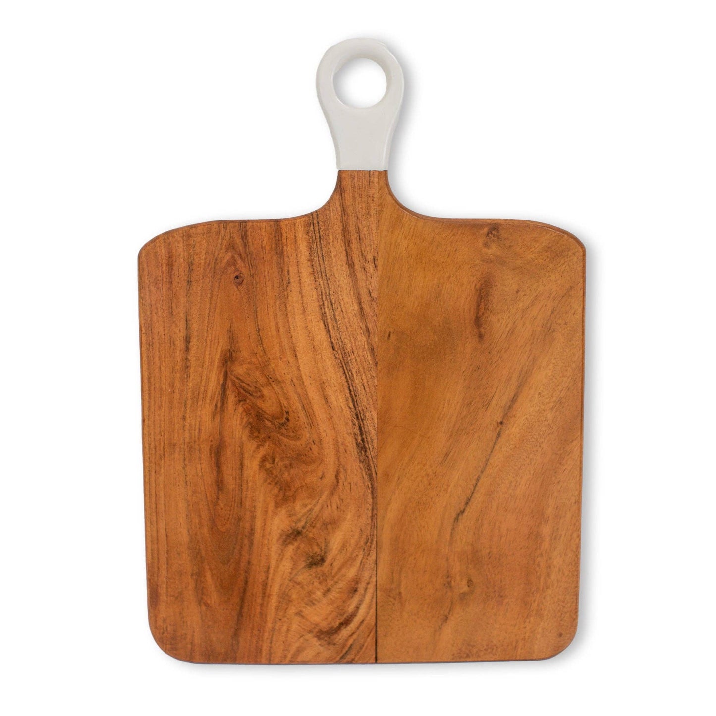 Wood+White Collection Acacia Wood Square Charcuterie Board M