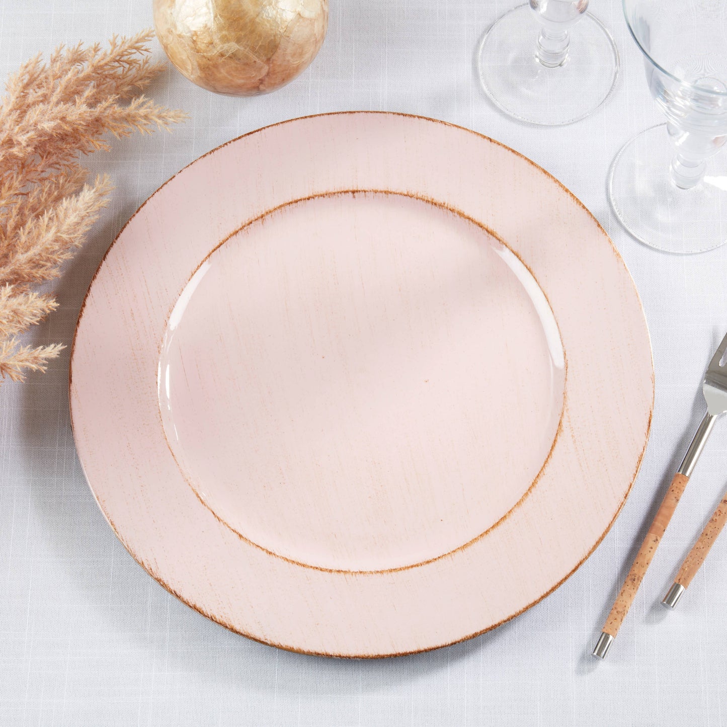 Vintage-Inspired Distressed Charger Plate