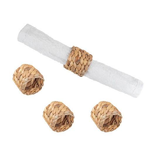 Woven Hyacinth Napkin Ring, Set of 4