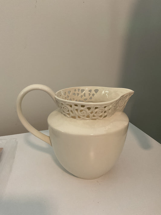 Vintage porcelain cream water pitcher