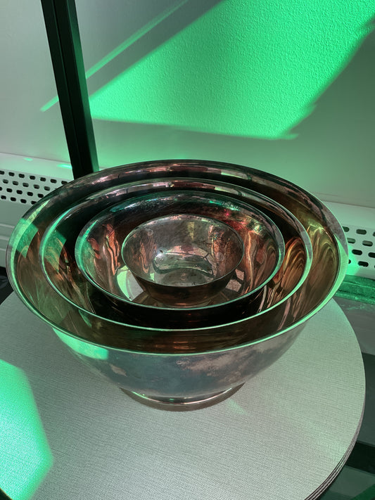 Vintage silver bowl set
