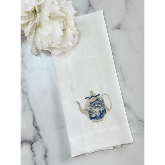 Vintage Toile Teapot Towel - New